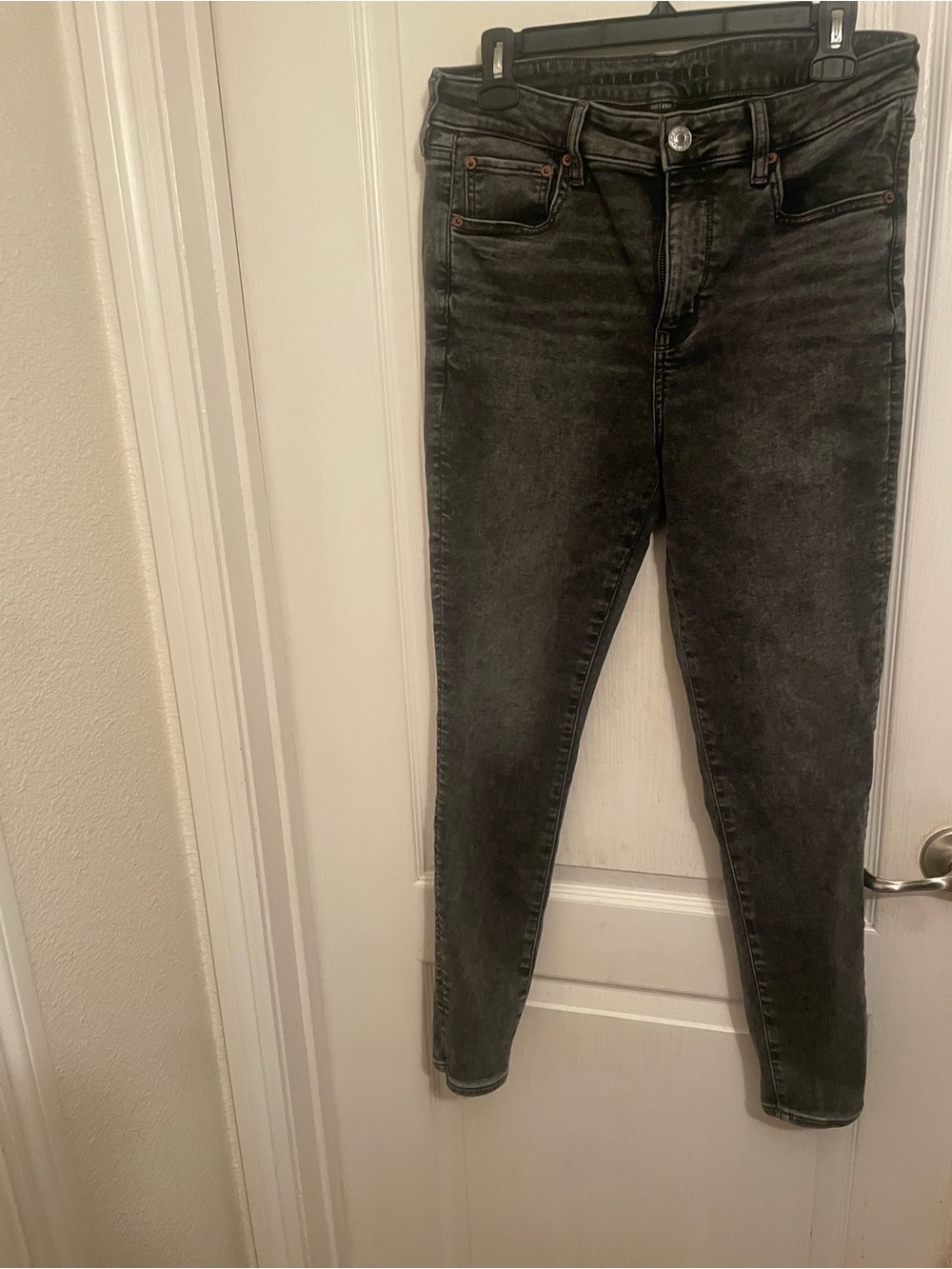 American Eagle Outfitters High-Rise Washed Black Jeans